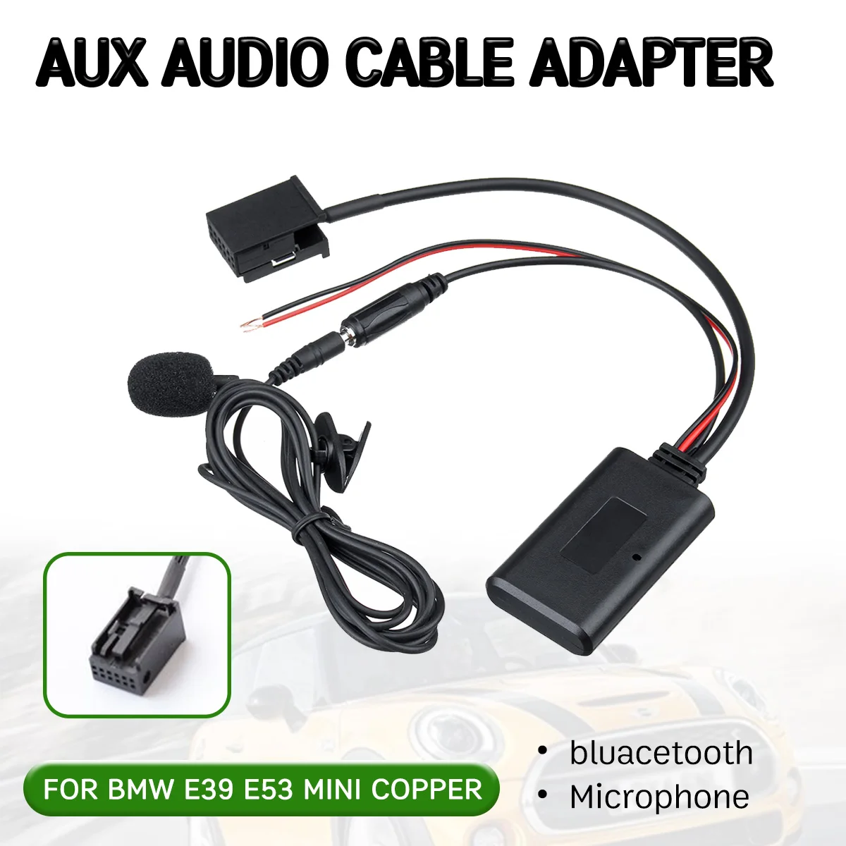 Bluetooth Aux приемник Кабельный адаптер с микрофоном для BMW E85 E86 Z4 2003-2008 для BMW E83 X3 2004-2010 для MINI COOPER 2000-2006
Bluetooth Aux приемник Кабельный адаптер с микрофоном для BMW E85 E86 Z4 2003-2008 для BMW E83 X3 2004-2010 для MINI COOPER 2000-2006