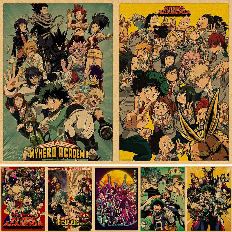 Anime My Hero Academia Poster Decor For Home Posters Room Wall Pictur Kraft Paper Retro And Prints Art Bar Cafe Stickers Gift
Anime My Hero Academia Poster Decor For Home Posters Room Wall Pictur Kraft Paper Retro And Prints Art Bar Cafe Stickers Gift