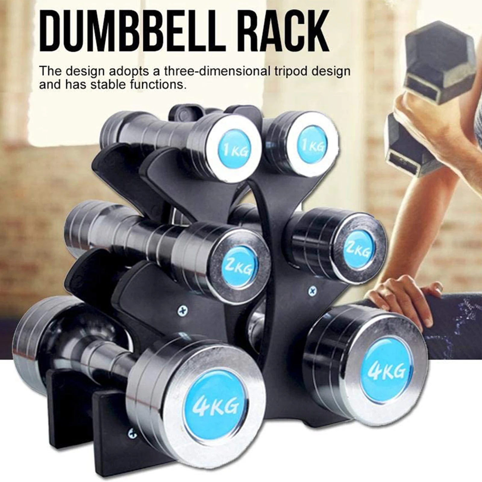 3-Tier Dumbbell Rack Home Solid Hand Weights Holder Tree Stand Bracket 
3-Tier Dumbbell Rack Home Solid Hand Weights Holder Tree Stand Bracket