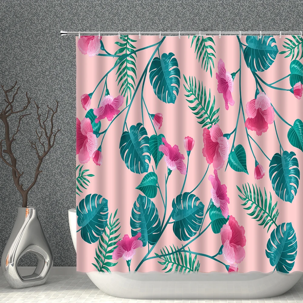 Spring And Summer Plant Printing Pattern Shower Curtain Green Blue Red Waterproof Polyester Fabric Bathroom Accessory With Hook
Spring And Summer Plant Printing Pattern Shower Curtain Green Blue Red Waterproof Polyester Fabric Bathroom Accessory With Hook