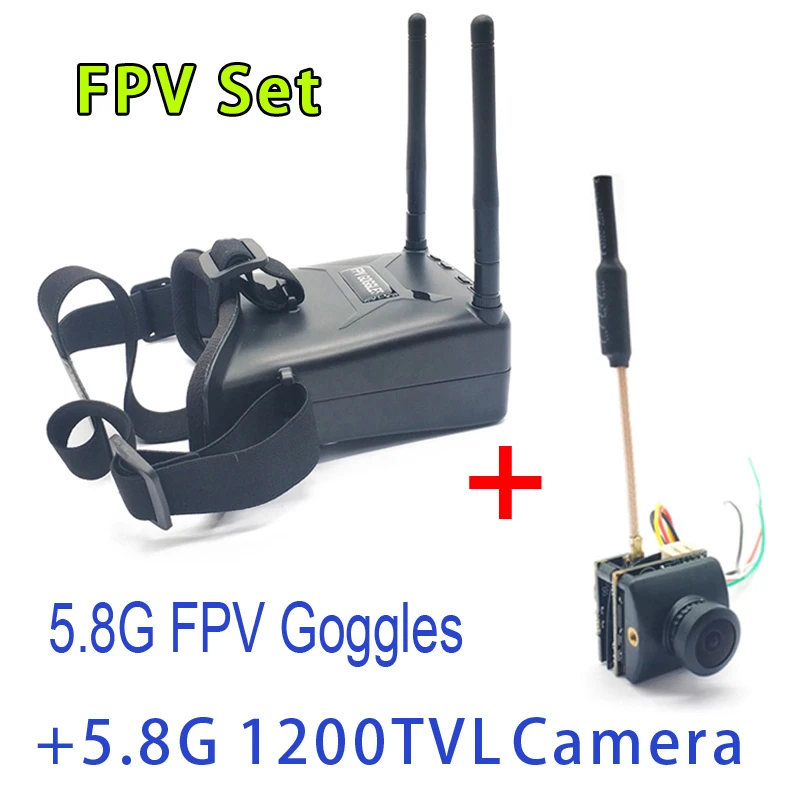 Фото 5 8G 48CH двойные антенны VR005 2 7 дюйма 960*240 FPV очки с Cmos 1200TVL 1/3 &quotCOMS 1 мм - купить