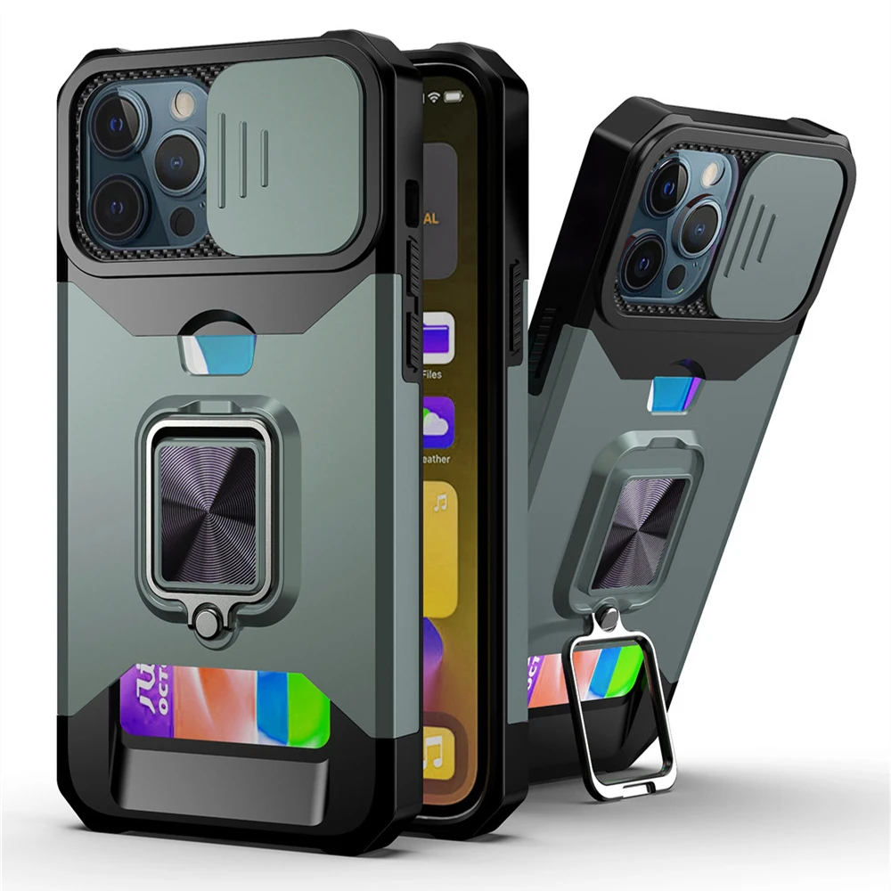 Case For iPhone 13 Pro Max 13Max 13mini Card Slot Bag Finger Ring Holder Stand Case For iPhone 13Pro Max Cover Coque Funda Capa
Case For iPhone 13 Pro Max 13Max 13mini Card Slot Bag Finger Ring Holder Stand Case For iPhone 13Pro Max Cover Coque Funda Capa