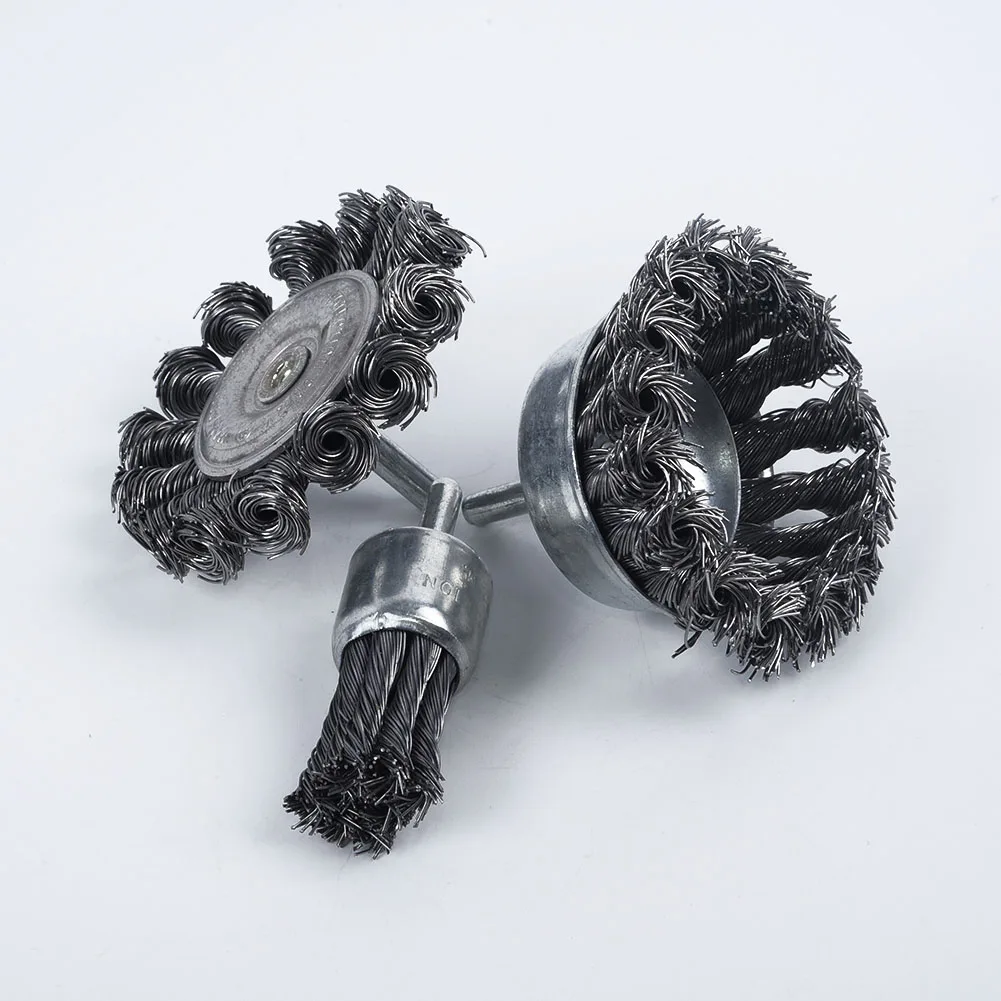  3PCS Steel Wire Wheel Brush Polishing Wheels Rust Remover Kit For Rotary Tool For Drill Angle Grinder Gadget Rotary Tool
3PCS Steel Wire Wheel Brush Polishing Wheels Rust Remover Kit For Rotary Tool For Drill Angle Grinder Gadget Rotary Tool