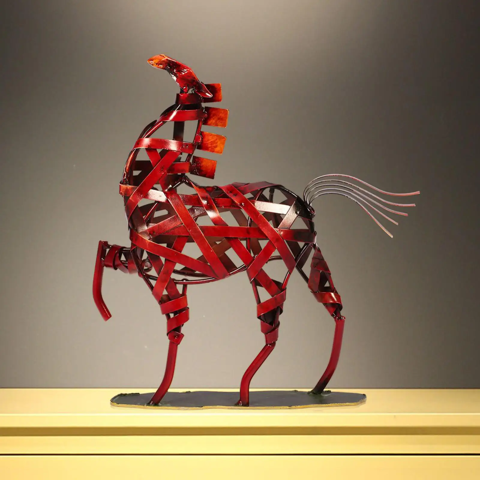 Metal Weaving Horse Artwork Figurine Collectible Animal for Home Living Room Decor
Metal Weaving Horse Artwork Figurine Collectible Animal for Home Living Room Decor
