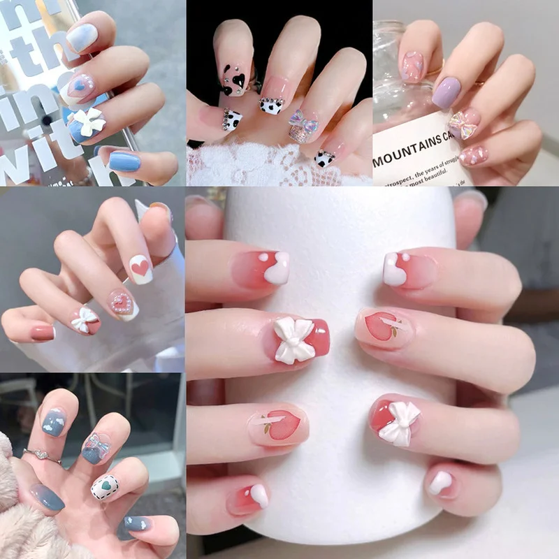 24pcs Bowknot Fake Nail With Rhinestone Nail Patch Rhinestone French Wear Artificial Nail Art Nail Patch For Woman
24pcs Bowknot Fake Nail With Rhinestone Nail Patch Rhinestone French Wear Artificial Nail Art Nail Patch For Woman