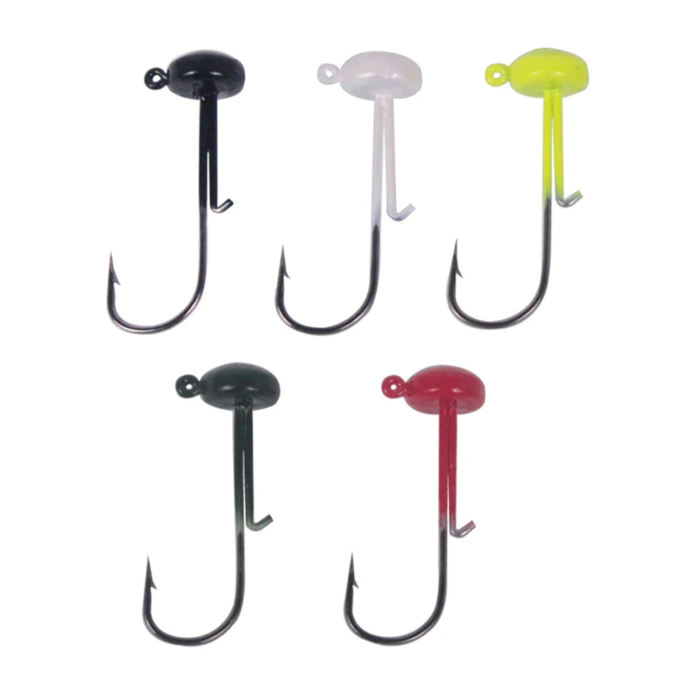 5 шт., рыболовные крючки с грибовидной головкой 
5 шт., рыболовные крючки с грибовидной головкой