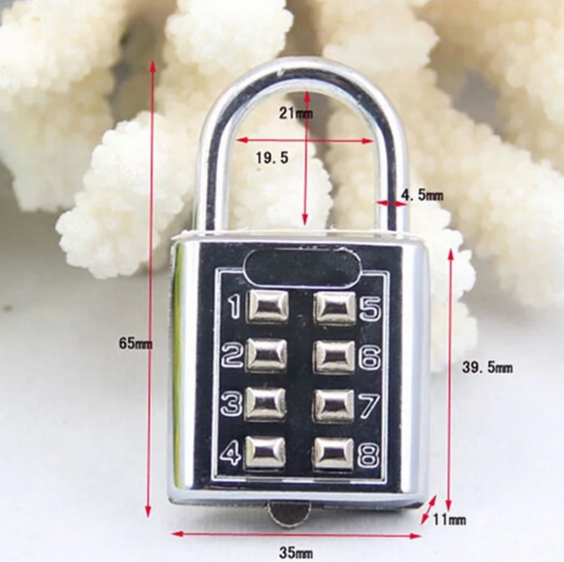 Multifunctional Combination 8 Digit Security Padlock Gym Locker Drawer Luggage Cabinet Toolbox Door Lock Door Padlock
Multifunctional Combination 8 Digit Security Padlock Gym Locker Drawer Luggage Cabinet Toolbox Door Lock Door Padlock