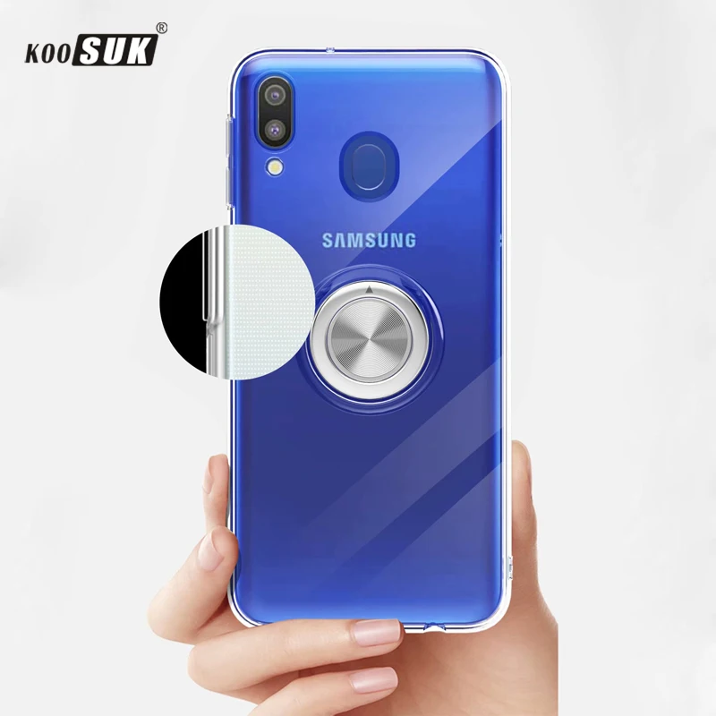 Чехол для Samsung Galaxy A20E чехол подставка с кольцом на палец Магнитные прозрачные