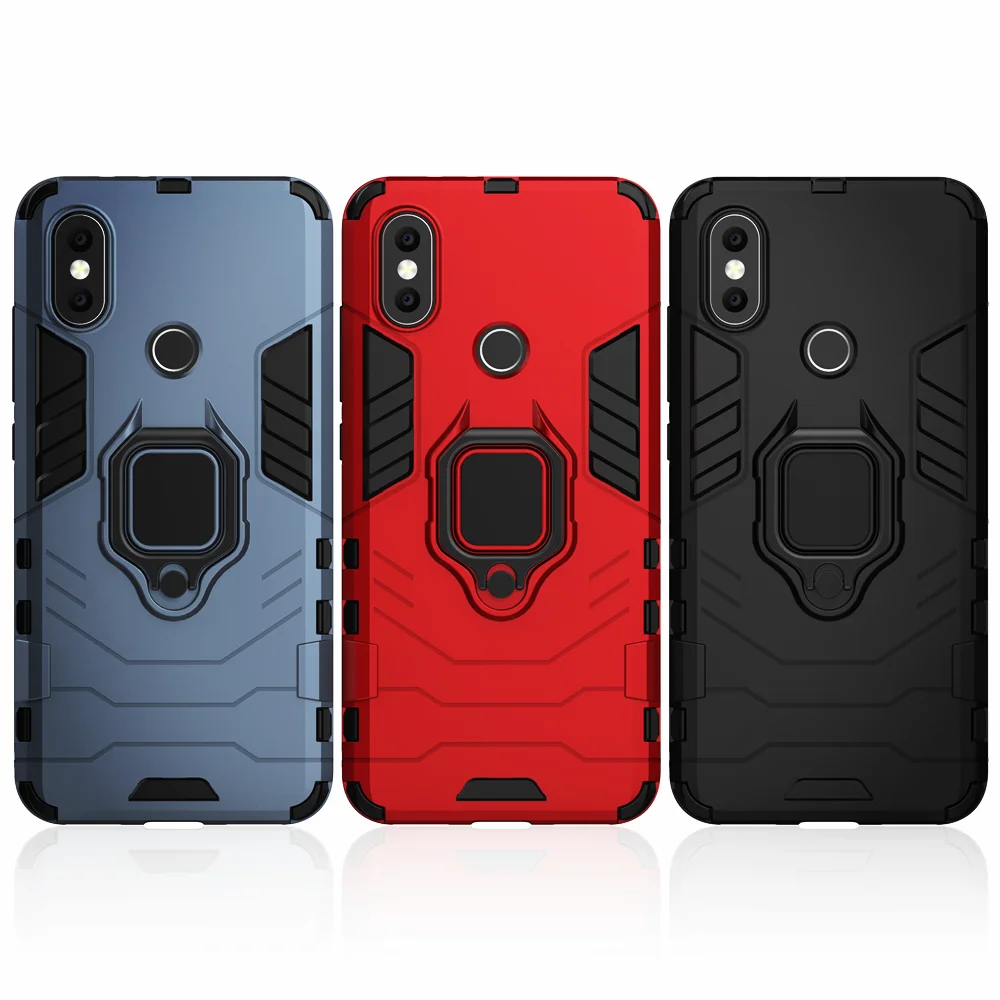 

Shockproof Armor Case for Xiaomi Mi 6X A2 Case Ring Holder Stand Phone Back Cover for Xiomi Mi A2 6X MI6X MIA2 Funda Capa