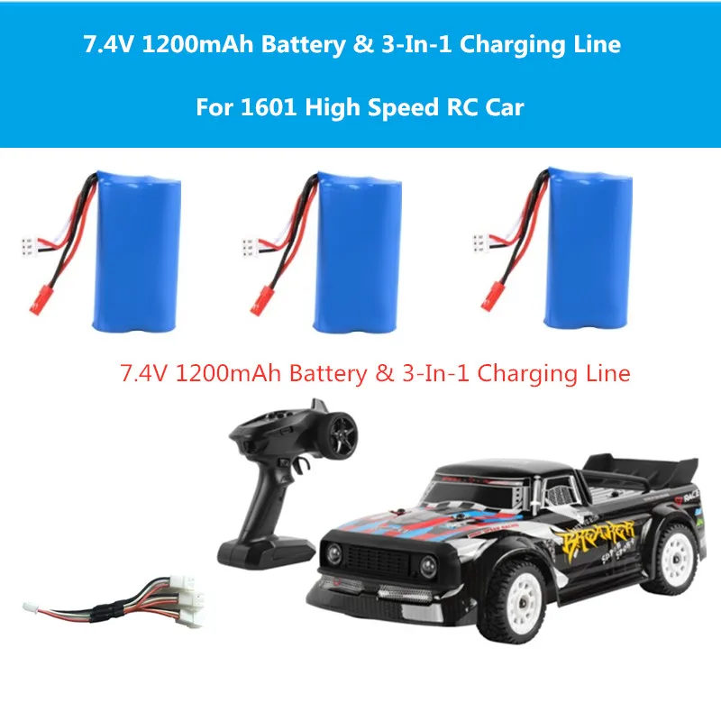 3PCS or 2PCS 7.4V 1200mAh Rechargeable Battery for 1601 High Speed 2.4G RC Car 1601 Battery And 3-In-1 Usb Line
3PCS or 2PCS 7.4V 1200mAh Rechargeable Battery for 1601 High Speed 2.4G RC Car 1601 Battery And 3-In-1 Usb Line