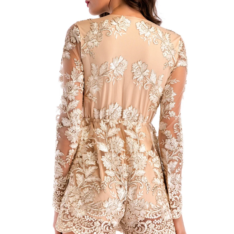 Women's Jumpsuit Sequins Bodysuit Sexy Club Female Clothes VNeck Playsuit Summer Beach One Piece Jumpsuit Fashion Floral Elegant
Women's Jumpsuit Sequins Bodysuit Sexy Club Female Clothes VNeck Playsuit Summer Beach One Piece Jumpsuit Fashion Floral Elegant