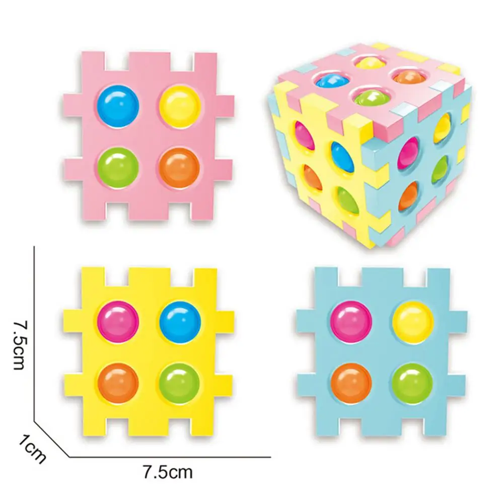 Color Cubes Toy Stitching Bubble Toy Music Cube Bubble Block Children Decompression Toy
Color Cubes Toy Stitching Bubble Toy Music Cube Bubble Block Children Decompression Toy