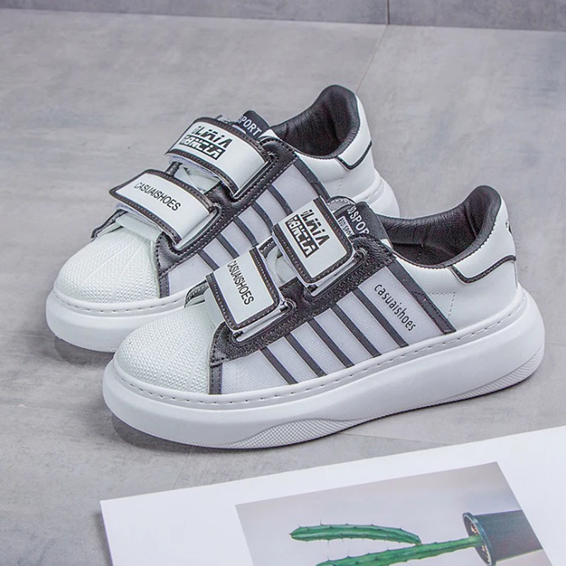 Women Sneakers Fashion PU Leather Women Casual Shoes 2020 Flats Platform Women shoes Autumn Breathable Hook&Loop White Shoes
Women Sneakers Fashion PU Leather Women Casual Shoes 2020 Flats Platform Women shoes Autumn Breathable Hook&Loop White Shoes