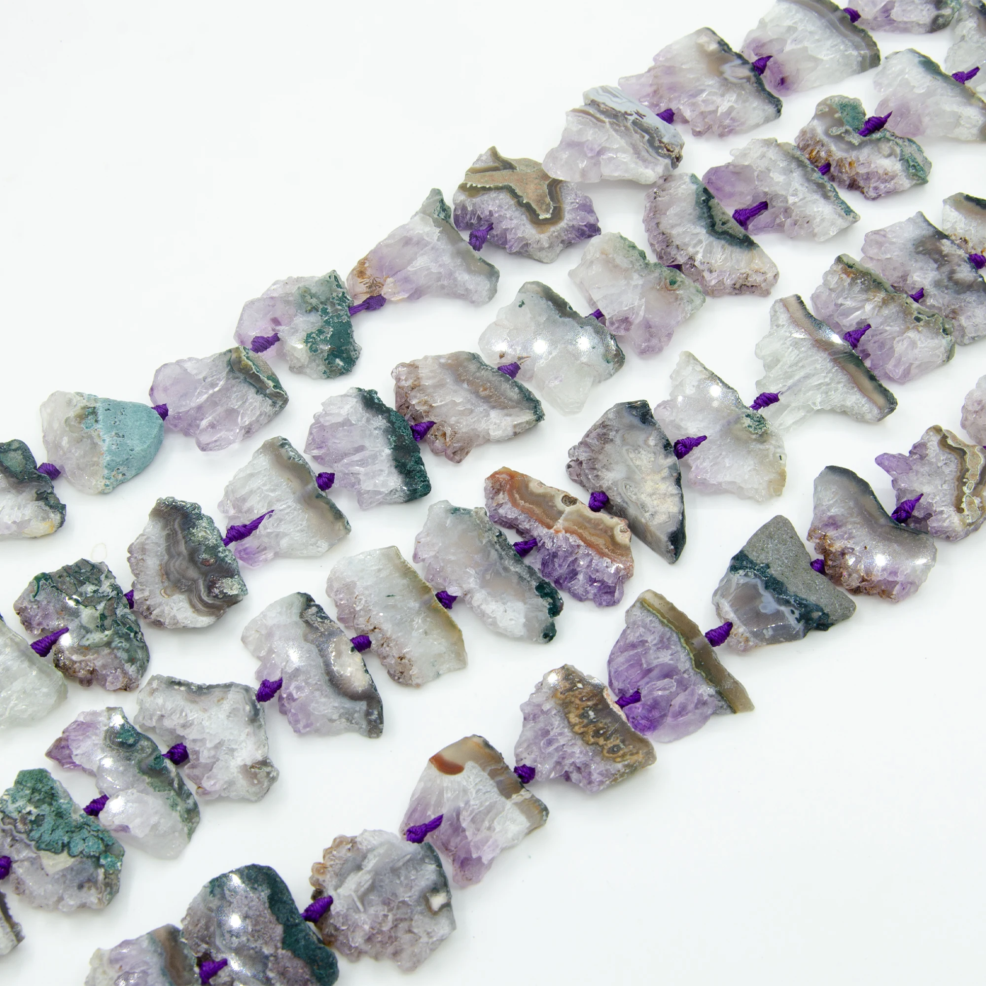 14in Natural Purple Crystal Slice Handmade Necklace Healing Irregular Pendant Gem Stone Jewelry Design for Women Gift Dec DIY
14in Natural Purple Crystal Slice Handmade Necklace Healing Irregular Pendant Gem Stone Jewelry Design for Women Gift Dec DIY