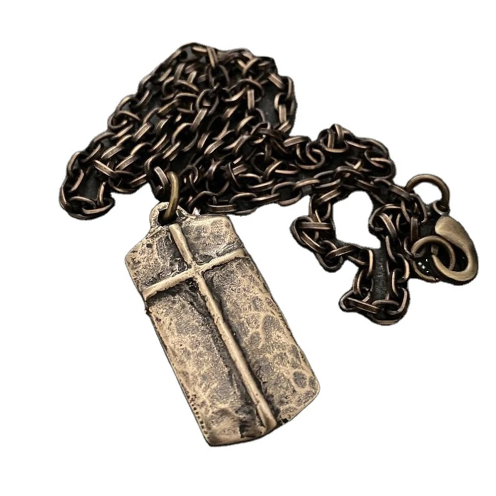 Hot sale new cross brass necklace men's bronze pendant necklace Christian religious tag chain necklace Christmas gift
Hot sale new cross brass necklace men's bronze pendant necklace Christian religious tag chain necklace Christmas gift