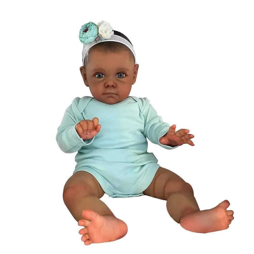 60CM Bebe Reborn Dolls American Indian Dolls Maggi Toddler African Baby Girl Doll In Dark Skin Handpaint With Genesis Paint Doll
60CM Bebe Reborn Dolls American Indian Dolls Maggi Toddler African Baby Girl Doll In Dark Skin Handpaint With Genesis Paint Doll