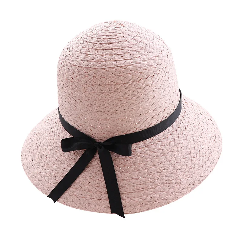 Korean new summer women's black bow Lafite straw hat Beach Hat sunscreen hat fisherman hat basin hat
Korean new summer women's black bow Lafite straw hat Beach Hat sunscreen hat fisherman hat basin hat