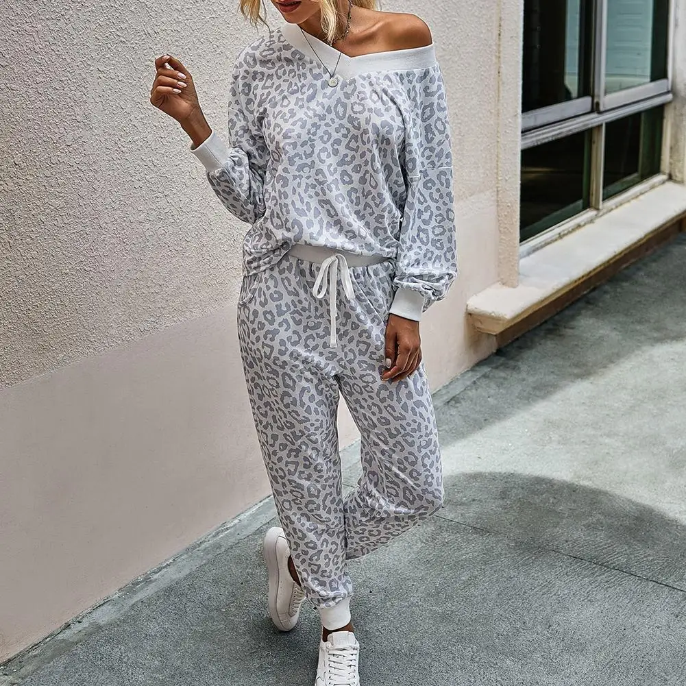 New Tracksuit 2 Piece Set Woman Outfits Leopard Print Patchwork Long Sleeve Top And Pant Casual Female Plus Size XL Suit
New Tracksuit 2 Piece Set Woman Outfits Leopard Print Patchwork Long Sleeve Top And Pant Casual Female Plus Size XL Suit