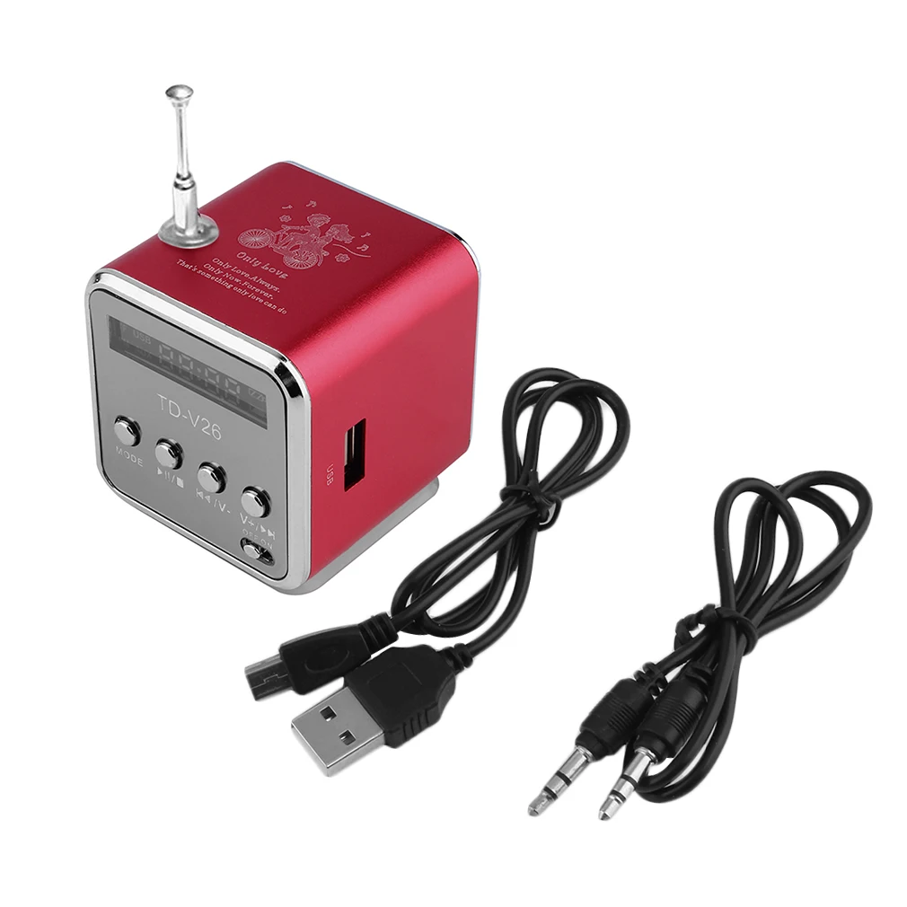 Portable Aluminum Alloy Micro USB Mini Stereo Super Bass Speaker Ubwoofer Musica MP3/4 FM Radio Receiver
Portable Aluminum Alloy Micro USB Mini Stereo Super Bass Speaker Ubwoofer Musica MP3/4 FM Radio Receiver