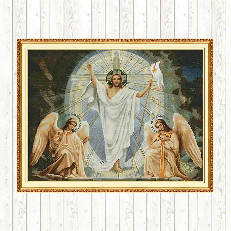 Набор для вышивки крестом Jesus Cross Stitch рукоделие DIY DMC хлопковая нить напечатанная