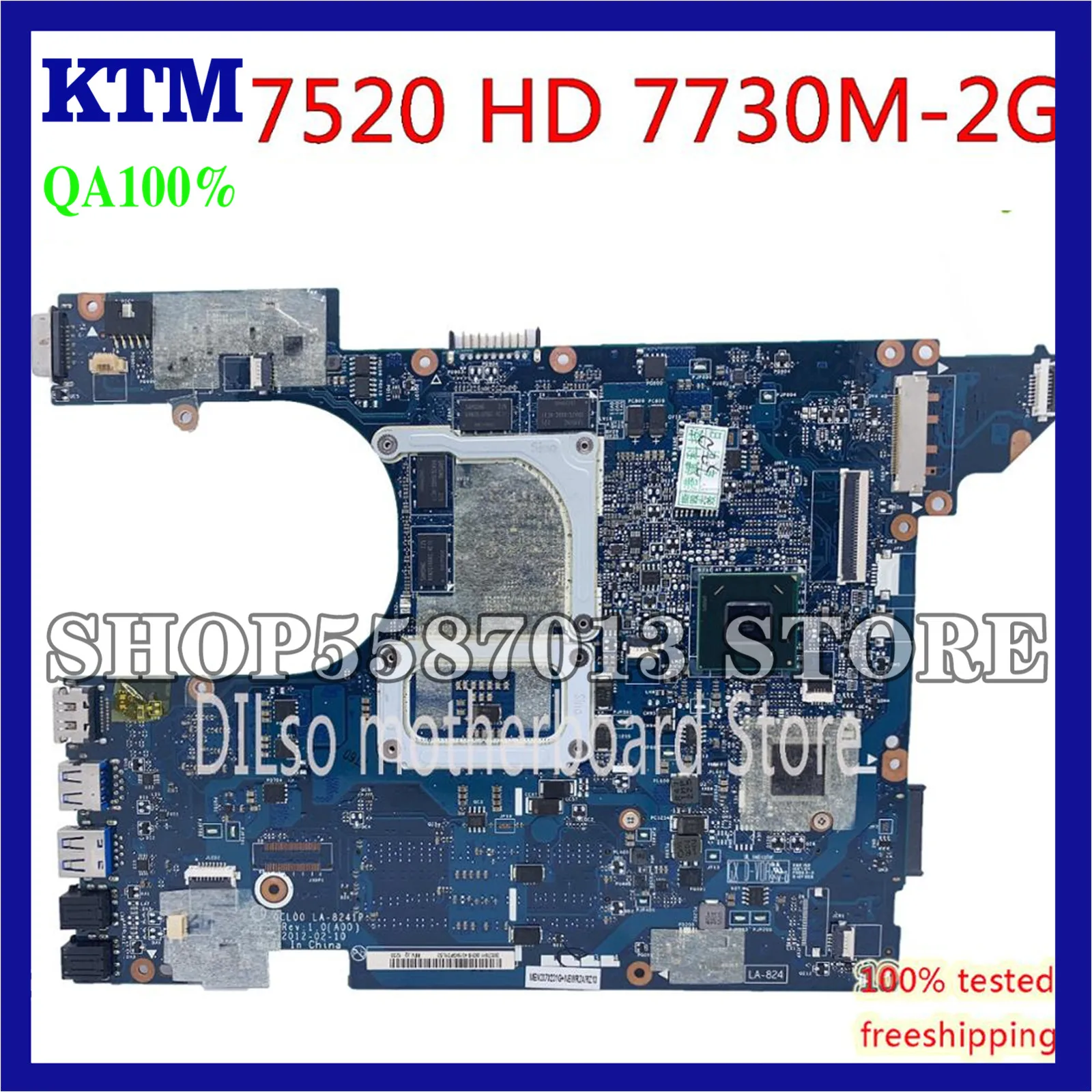 KEFU QCL00 LA-8241P 7520 Motherboard For Dell Inspiron 15R 5520 7520 Laptop Motherboard AMD HD 7730M 2GB Original 100% Tested
KEFU QCL00 LA-8241P 7520 Motherboard For Dell Inspiron 15R 5520 7520 Laptop Motherboard AMD HD 7730M 2GB Original 100% Tested