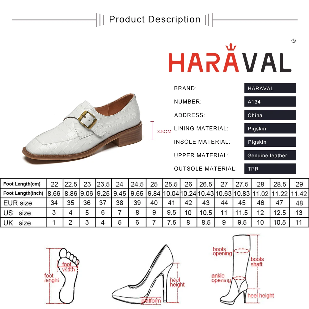 HARAVAL 2021 New Women Pumps Shoes Black White Ankle Pumps Causel Shoes Lady Low Heels Genuine Leather Office Slip On A134
HARAVAL 2021 New Women Pumps Shoes Black White Ankle Pumps Causel Shoes Lady Low Heels Genuine Leather Office Slip On A134