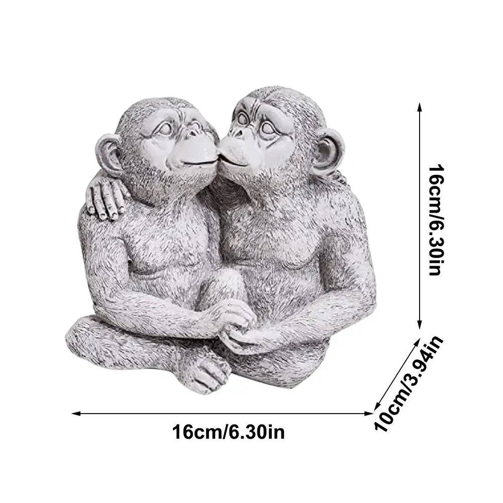 Creative Resin Intimate Monkey Model Ornament Craft Figurine Statue Household Sculpture Home & Garden Decoration Accessories
Creative Resin Intimate Monkey Model Ornament Craft Figurine Statue Household Sculpture Home & Garden Decoration Accessories