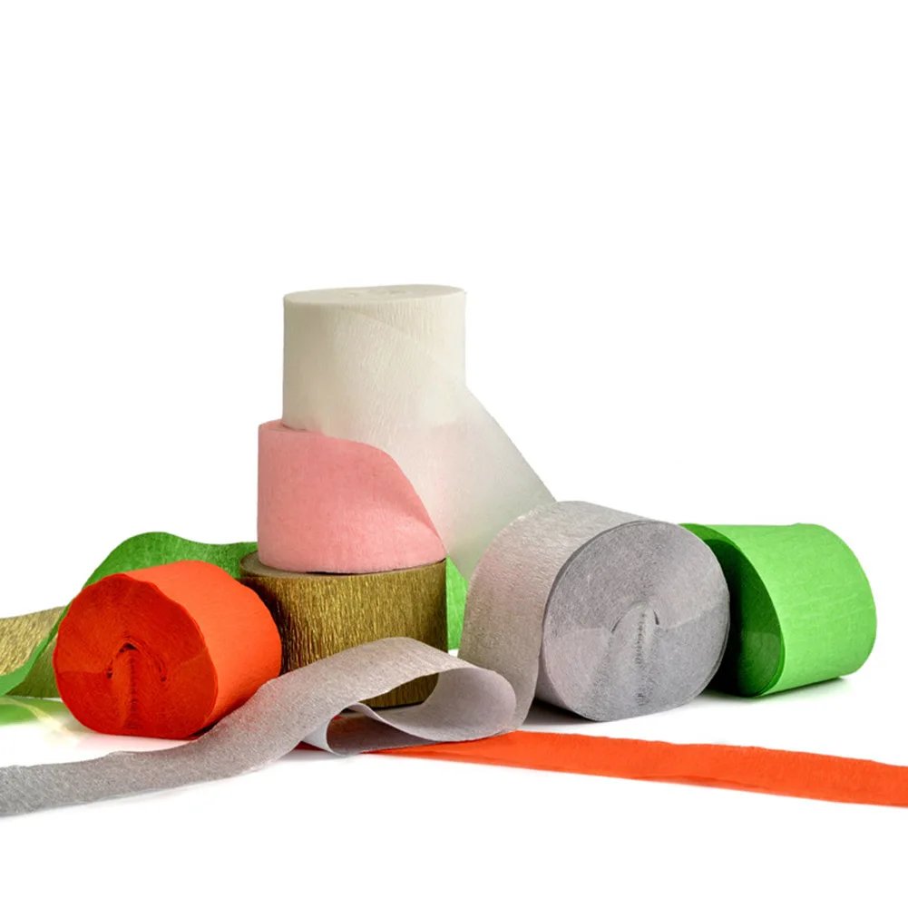 10m Crepe Paper Streamer Rolls Wedding Birthday Party Supplies Festival Decorations Christmas Ornament Creative Twisting Paper
10m Crepe Paper Streamer Rolls Wedding Birthday Party Supplies Festival Decorations Christmas Ornament Creative Twisting Paper