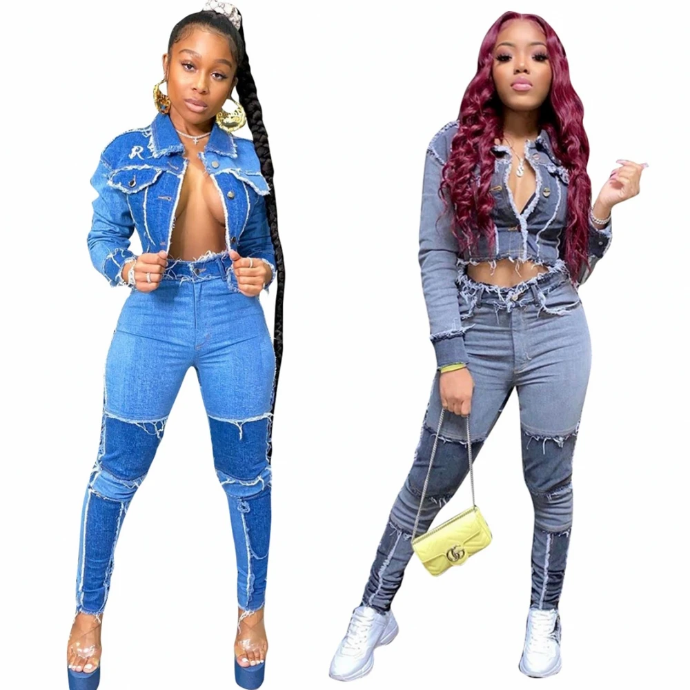 2020 Autumn Traditional Women Clothing Two Piece Set Women Print Bodycon Tops Jeans Pants Denim Women Clothes
2020 Autumn Traditional Women Clothing Two Piece Set Women Print Bodycon Tops Jeans Pants Denim Women Clothes