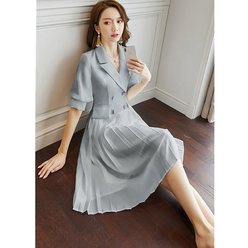 High-end temperament suit white dress female summer 2021 new waist thin skirt spring style
High-end temperament suit white dress female summer 2021 new waist thin skirt spring style