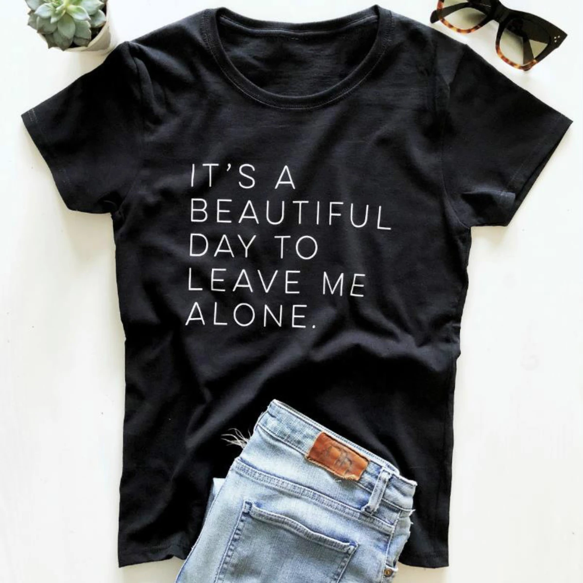 It's A Beautiful Day To Me Alone Print Women Tshirt 2021 Summer Trendy T Shirt Lady Girl Slim Casual Tops Vintage Hipster Tees
It's A Beautiful Day To Me Alone Print Women Tshirt 2021 Summer Trendy T Shirt Lady Girl Slim Casual Tops Vintage Hipster Tees
