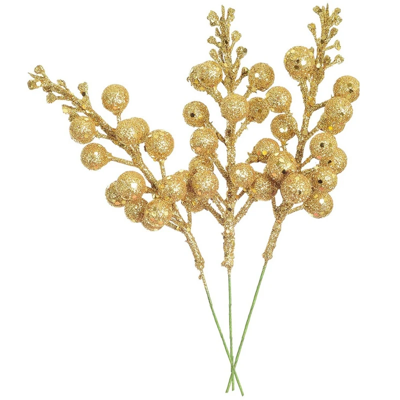 30 Pack Artificial Christmas Glitter Berries Stems for Christmas Tree Ornaments, DIY Xmas Wreath, Crafts
30 Pack Artificial Christmas Glitter Berries Stems for Christmas Tree Ornaments, DIY Xmas Wreath, Crafts