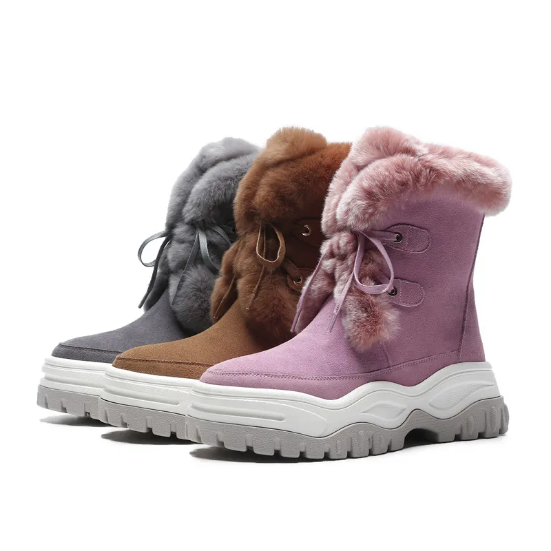 Dilalula Warm Winter Leather Snow Boots Ladies Natural Cow Suede Casual Platform Shoes Woman Anti Slip Snow Boots 2019
Dilalula Warm Winter Leather Snow Boots Ladies Natural Cow Suede Casual Platform Shoes Woman Anti Slip Snow Boots 2019
