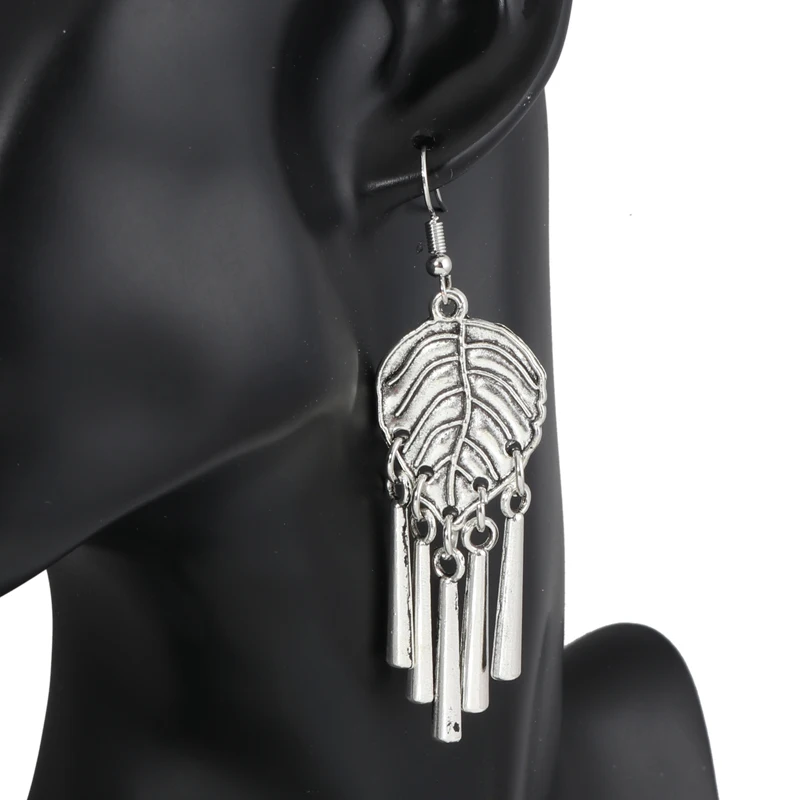 Bohemian Long Tassel Leaf Drop Earrings for Women Retro Tibetan Silver Earrings Jewelry Gifts Oorbellen Pendientes Mujer Mod
Bohemian Long Tassel Leaf Drop Earrings for Women Retro Tibetan Silver Earrings Jewelry Gifts Oorbellen Pendientes Mujer Mod