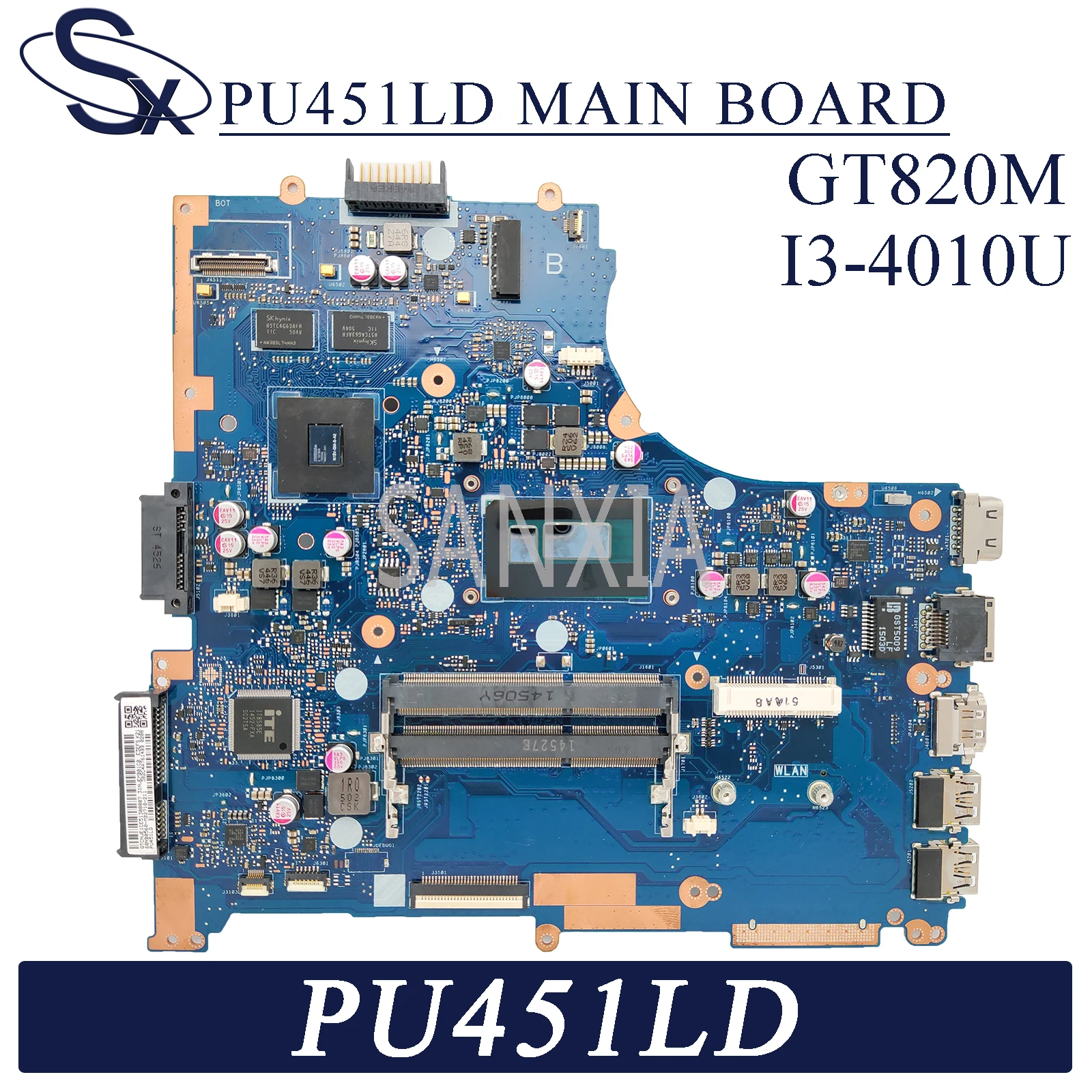 Материнская плата KEFU PU451LD для ноутбука ASUS PU451LD PU451L, оригинальная материнская плата I3-4010U GT820M
Материнская плата KEFU PU451LD для ноутбука ASUS PU451LD PU451L, оригинальная материнская плата I3-4010U GT820M