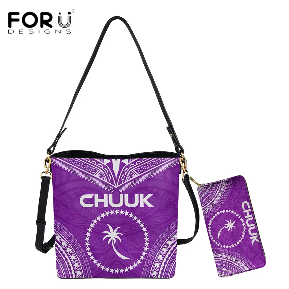 FORUDESIGNS Vintage Luxury Shoulder Bag And Purse 2pcs Set Purple Color Polynesian Chuuk Tribal Print Totes Sac Bolsas Femme
FORUDESIGNS Vintage Luxury Shoulder Bag And Purse 2pcs Set Purple Color Polynesian Chuuk Tribal Print Totes Sac Bolsas Femme