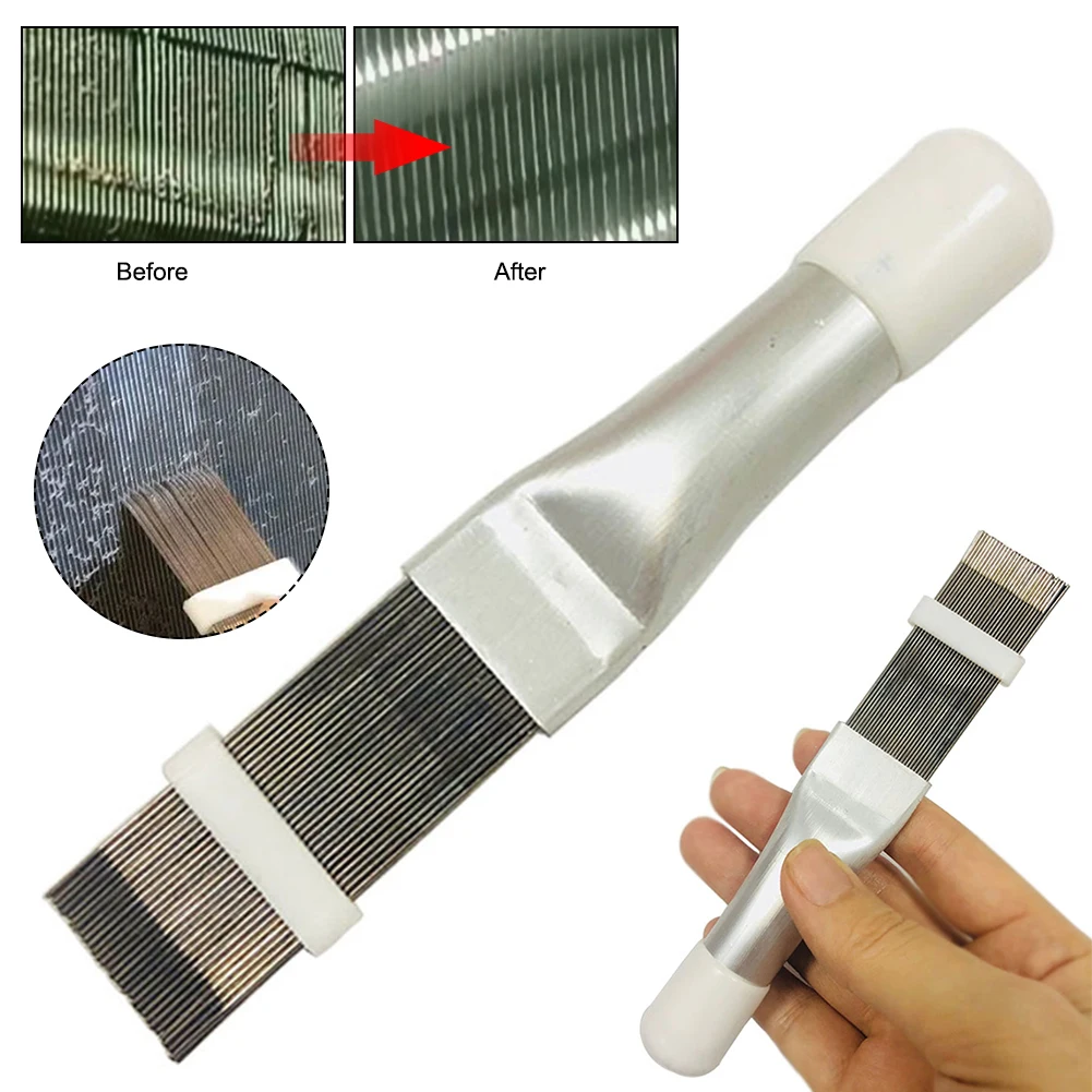 Anti Slip Home Manual Repair Tool Stainless Steel Fin Comb Radiator Air Conditioner Condenser Cleaning Brush Evaporator Portable
Anti Slip Home Manual Repair Tool Stainless Steel Fin Comb Radiator Air Conditioner Condenser Cleaning Brush Evaporator Portable