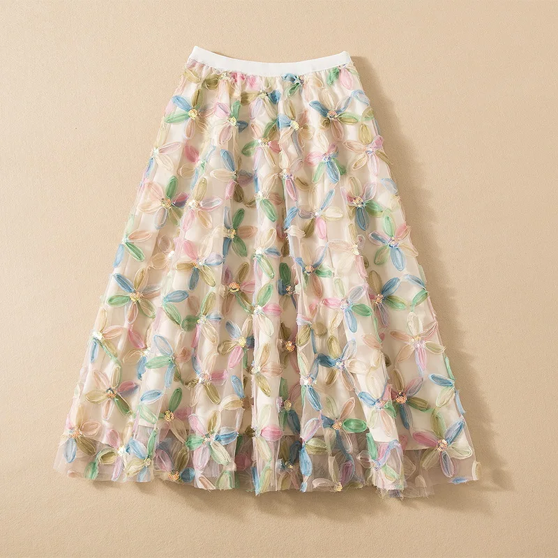 European and American women's wear spring 2022 new Sequinned cloth tray flower Fashionable pleated skirt
European and American women's wear spring 2022 new Sequinned cloth tray flower Fashionable pleated skirt