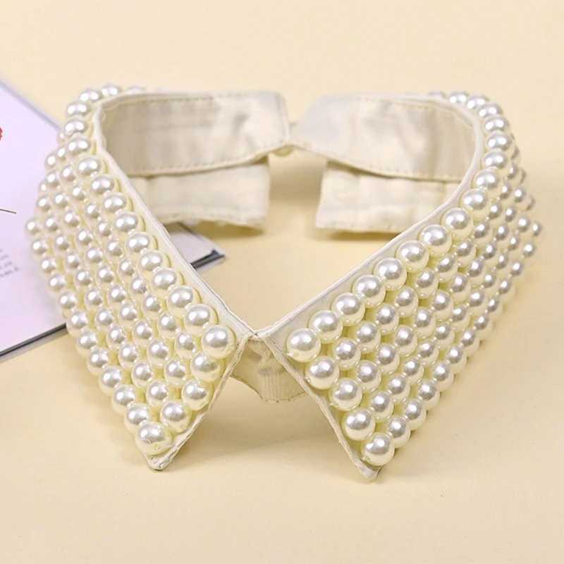 Womens Vintage Handmade Beading Faux Pearls Layers Bib Lapel Fake Collar Jewelry Detachable Necklace Choker Cloth Accessories
Womens Vintage Handmade Beading Faux Pearls Layers Bib Lapel Fake Collar Jewelry Detachable Necklace Choker Cloth Accessories