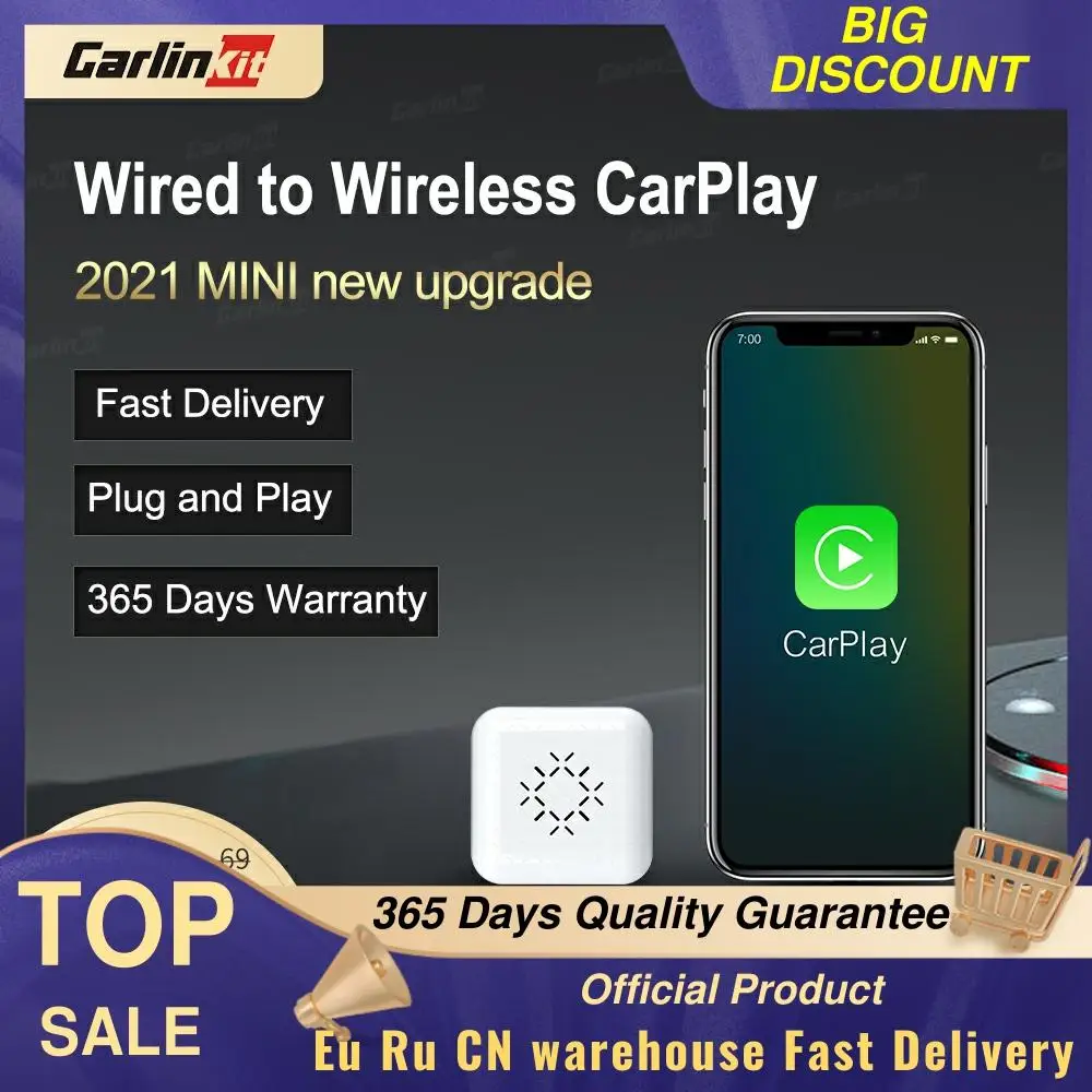 Carlinkit MINI CarPlay Wireless Dongle 3.0 USB Adapter For Audi Benz Volkswagen Mazda Volvo Auto WIfi Connection Media Player
Carlinkit MINI CarPlay Wireless Dongle 3.0 USB Adapter For Audi Benz Volkswagen Mazda Volvo Auto WIfi Connection Media Player