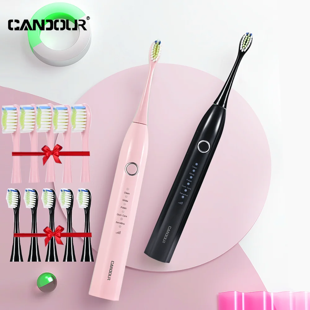 CANDOUR Electric Toothbrush USB Charging IPX8 41500 Minute Waterproof Removing Dental Plaque Adult Protect Teeth Sonic toothbrus
CANDOUR Electric Toothbrush USB Charging IPX8 41500 Minute Waterproof Removing Dental Plaque Adult Protect Teeth Sonic toothbrus