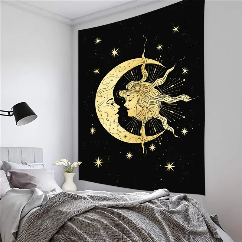 Stars And Moon Girl Black And White Series Home Tapestry Wall Hanging Beach Towel Homestay Living Room Decoration Cloth
Stars And Moon Girl Black And White Series Home Tapestry Wall Hanging Beach Towel Homestay Living Room Decoration Cloth