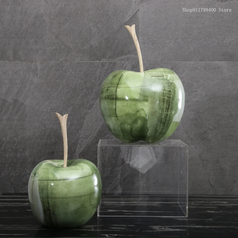 Simple modern green ceramic Apple ornaments close TV wine cabinet living room bedroom model room soft decoration
Simple modern green ceramic Apple ornaments close TV wine cabinet living room bedroom model room soft decoration