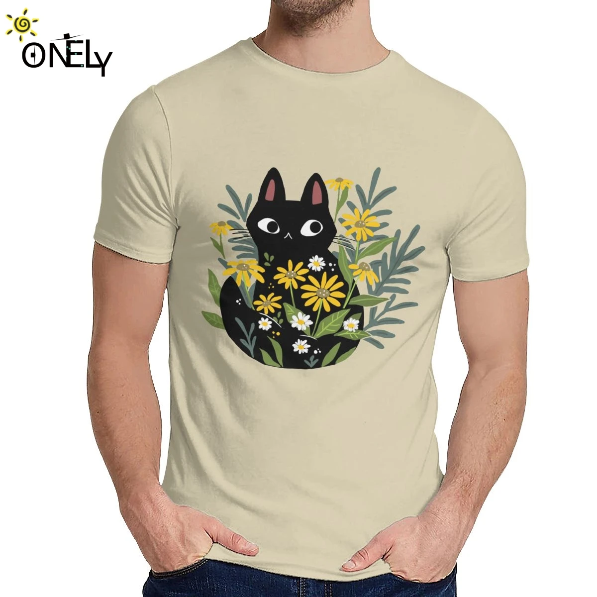 3D Print Black Cat With Flowers T shirt Man Stylish 100% Pure Cotton Camiseta O-neck
3D Print Black Cat With Flowers T shirt Man Stylish 100% Pure Cotton Camiseta O-neck