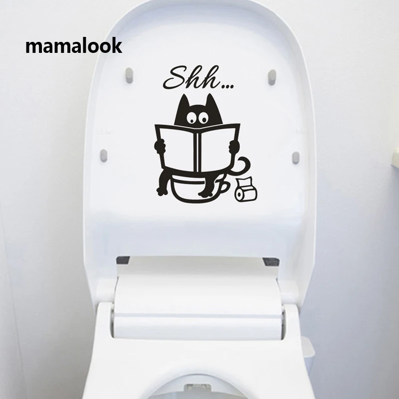 Cute Cartoon Cat Shh Toilet Stickers DIY Bathroom Door Toilet Seat Decorative Decal Funny Decor Poster Removable Vinyl Mural Art
Cute Cartoon Cat Shh Toilet Stickers DIY Bathroom Door Toilet Seat Decorative Decal Funny Decor Poster Removable Vinyl Mural Art