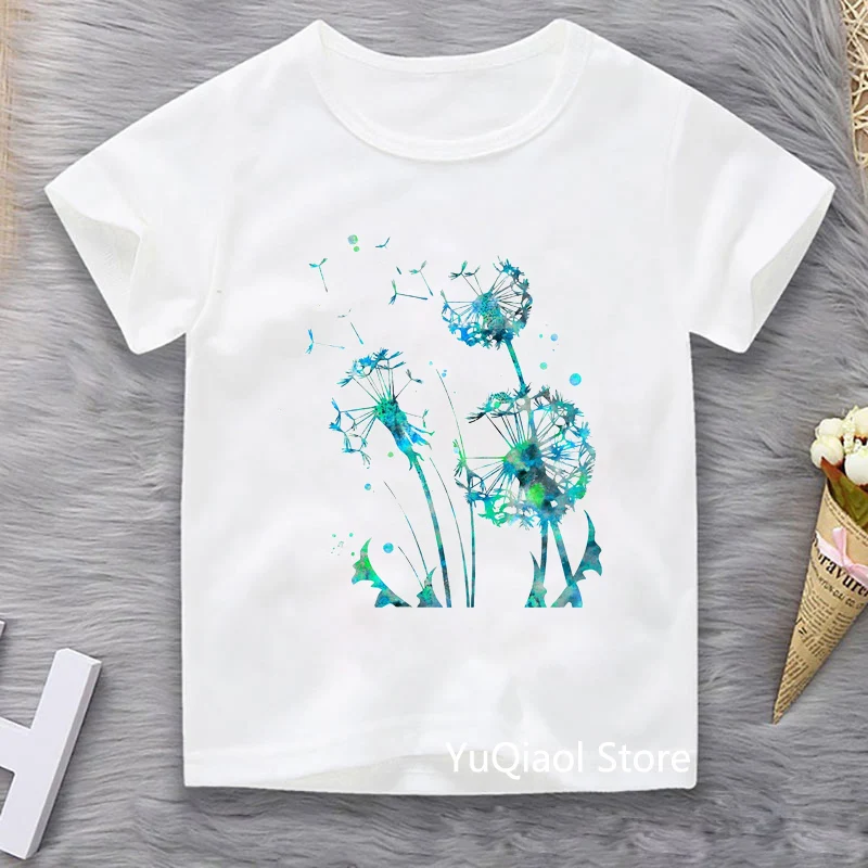 Watercolor Dandelion Print T-Shirt Lovely Children's T-Shirt Summer 2021 Kids White Short Sleeve T Shirt Toddler Girls Clothes
Watercolor Dandelion Print T-Shirt Lovely Children's T-Shirt Summer 2021 Kids White Short Sleeve T Shirt Toddler Girls Clothes