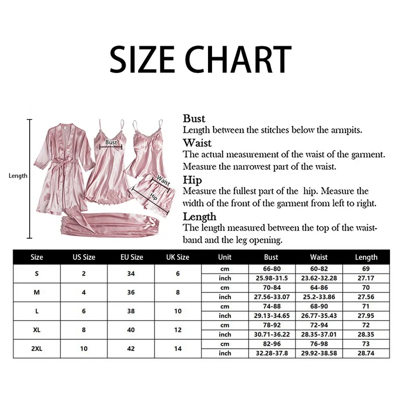 Silk Robe Sleep Suit Womens Lace Satin Pajamas Gown Set V-neck Cami Nighties Wear Pijama Home Nightwear Spring Nightdress
Silk Robe Sleep Suit Womens Lace Satin Pajamas Gown Set V-neck Cami Nighties Wear Pijama Home Nightwear Spring Nightdress
