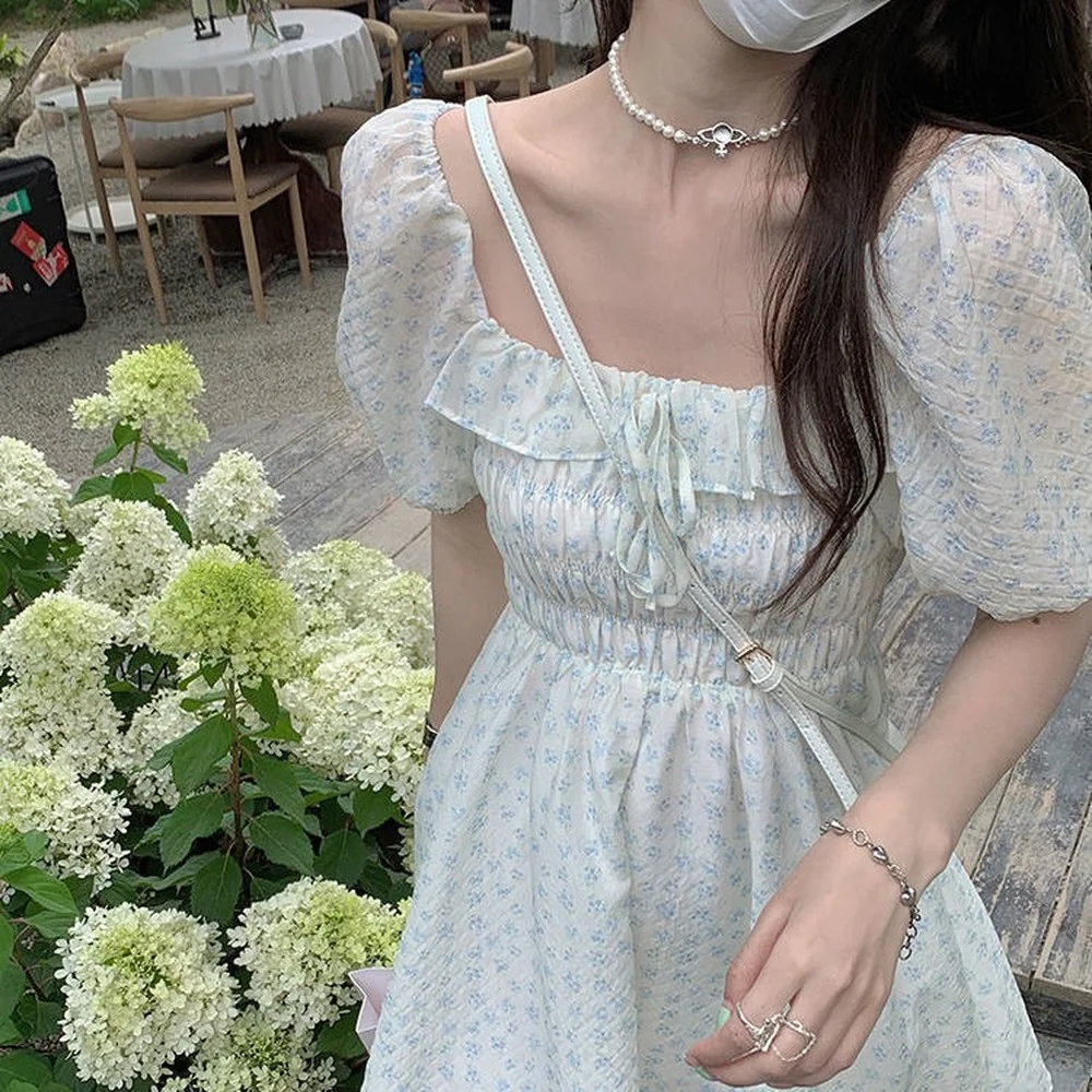 Japanese Kawaii Fairy Dress Women Ruffle Casual Print Sweet Mini Dress Female Spring Elegant Puff Sleeve Dress for New Year 2022
Japanese Kawaii Fairy Dress Women Ruffle Casual Print Sweet Mini Dress Female Spring Elegant Puff Sleeve Dress for New Year 2022