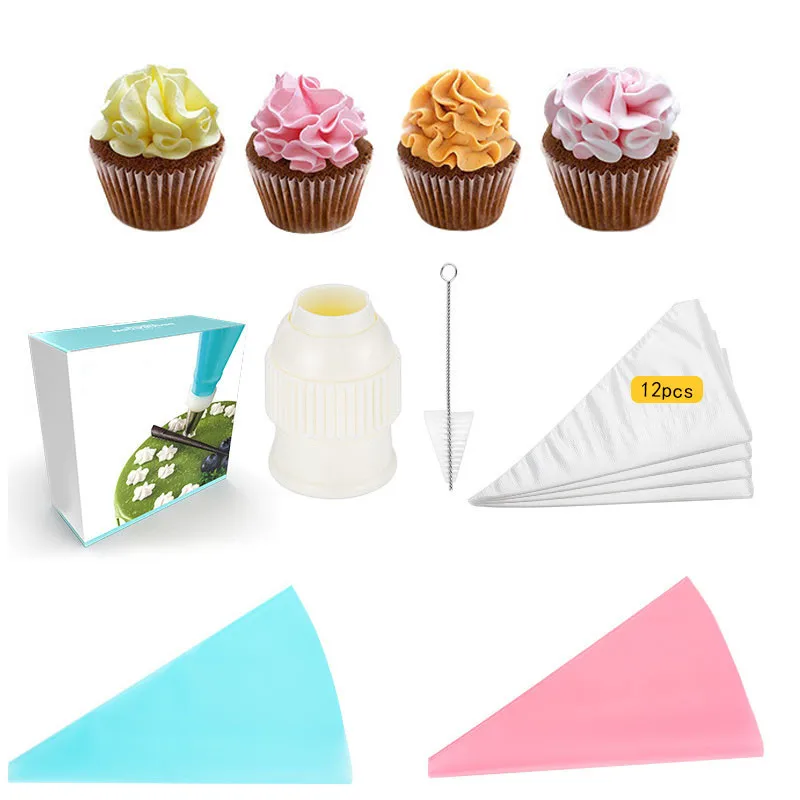 Silicone Decorated Bag Cake Cookies Cream Puffs Squeeze Flower Mouth Pastry Suit Kitchen Baking DIY Cake Decorating
Silicone Decorated Bag Cake Cookies Cream Puffs Squeeze Flower Mouth Pastry Suit Kitchen Baking DIY Cake Decorating