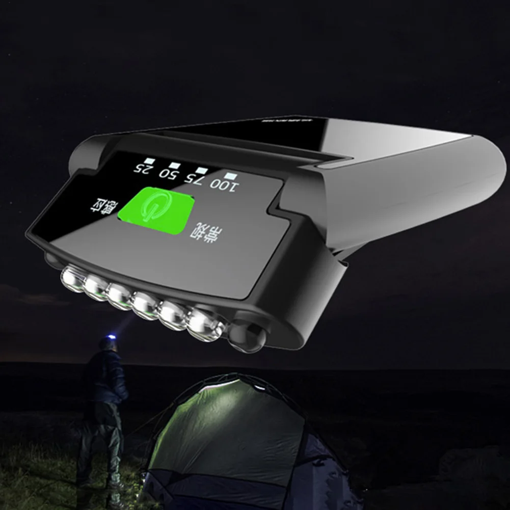 Battery Display Waterproof 6 Led Camping Rotatable Light Clip On Hat Head Lamp USB Rechargeable Bright Sensor Night Fishing
Battery Display Waterproof 6 Led Camping Rotatable Light Clip On Hat Head Lamp USB Rechargeable Bright Sensor Night Fishing